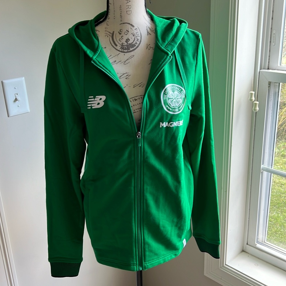 Mens new balance small green zip hoodie